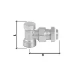 Detentor escuadra para tubo cobre con Ge System de Genebre. 3/8